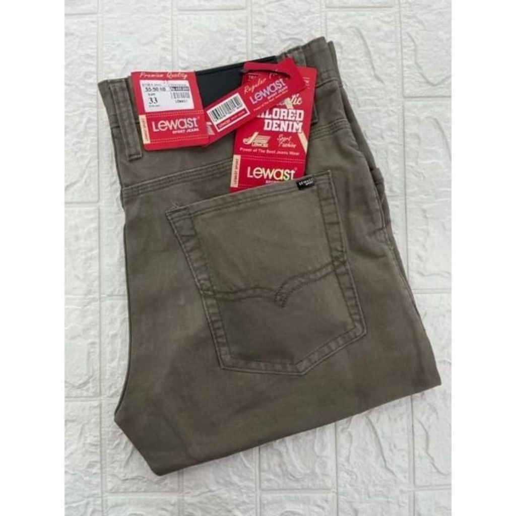celana katun panjang jumbo pria 40-44 lewast premium