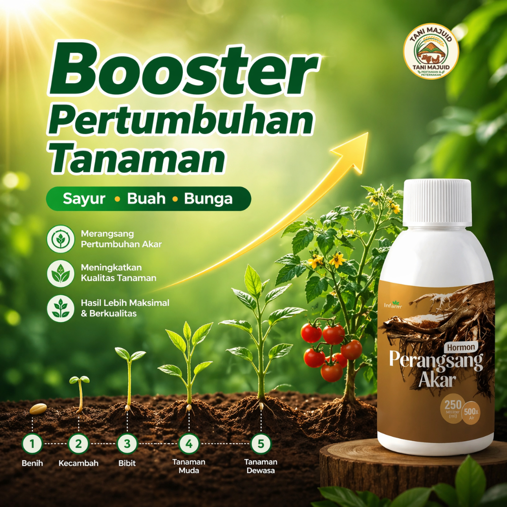 Perangsang Akar Tanaman 500 ml | Pupuk Penyubur Tanaman, Penguat Akar, Anti Layu, Booster Pertumbuha