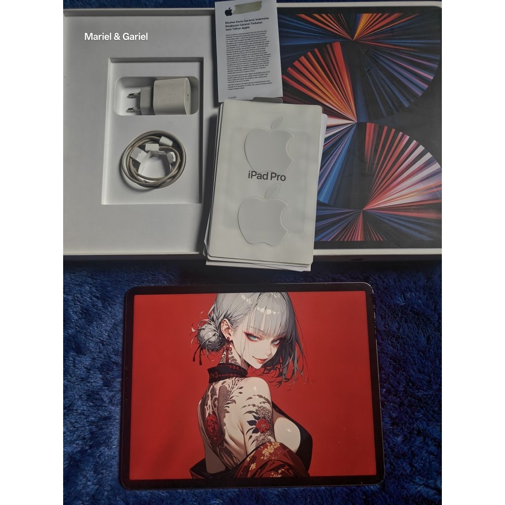 iPad Pro M1 iBox 12.9 inch 128gb Wifi Gen 5 Fullset Original Second