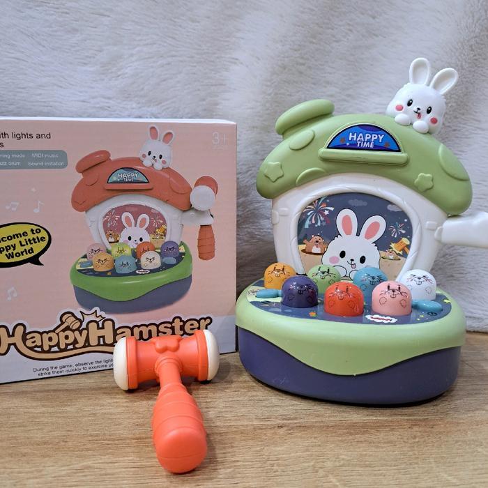 Mainan Anak Pukul Palu Happy Hamster Pukul Tikus Mainan Edukasi Anak