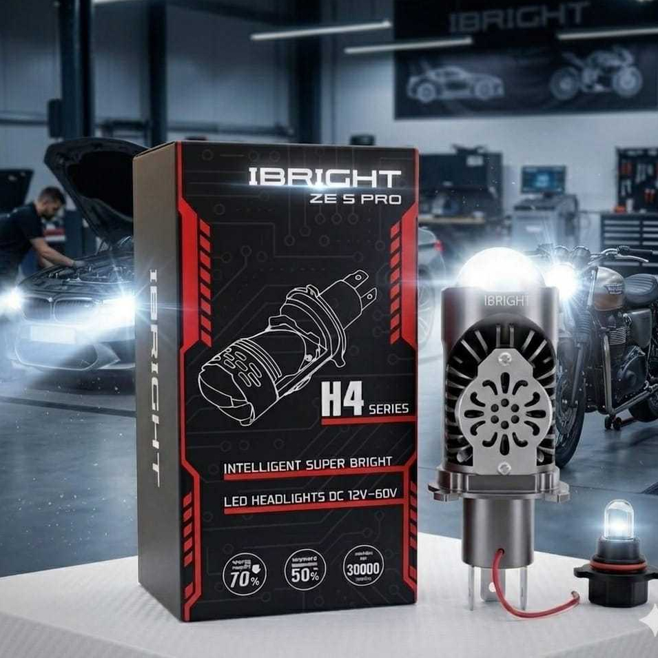IBRIGHT ZE 5 & ZE 22 - Premium Lampu Utama LED H4 Original IBRIGHT ZE5 high low AC DC Terbaru