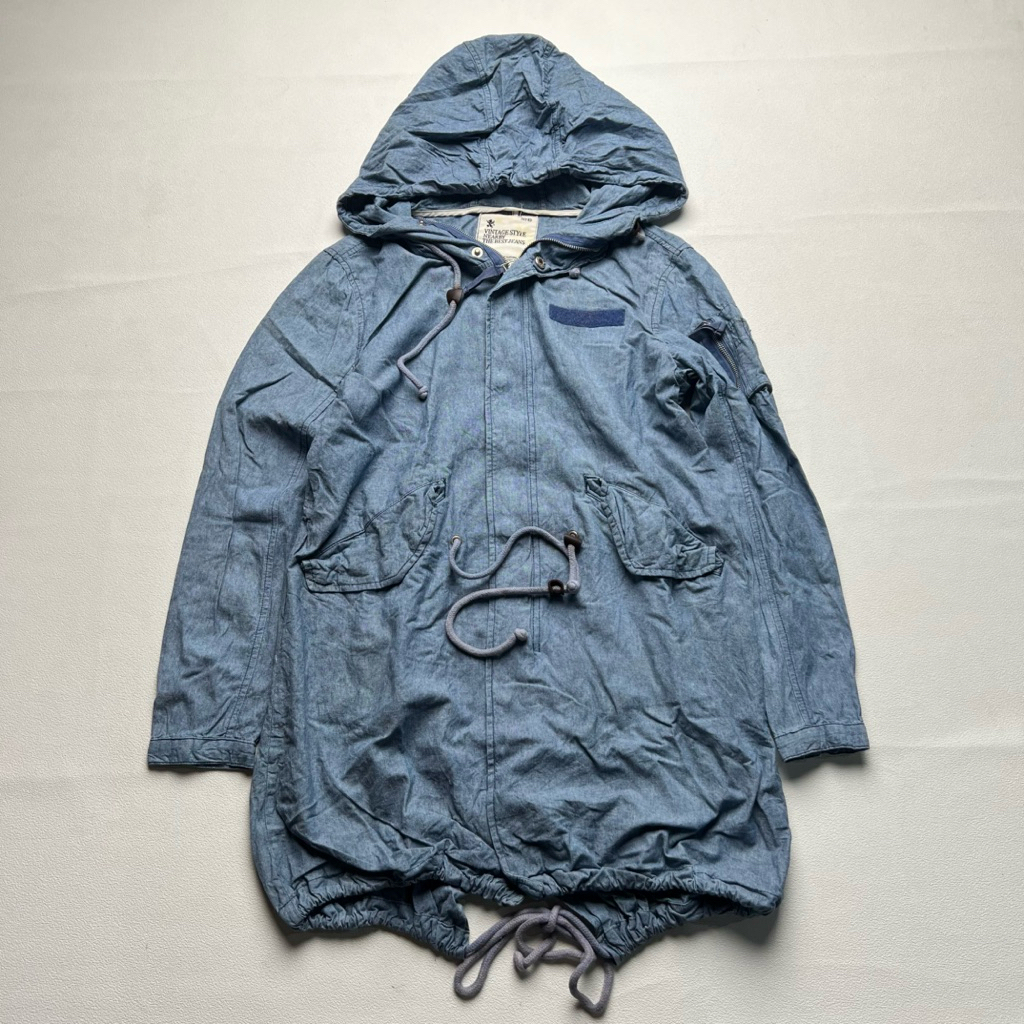 parka jacket vintage style nearby the best jeans sz m original kode A334