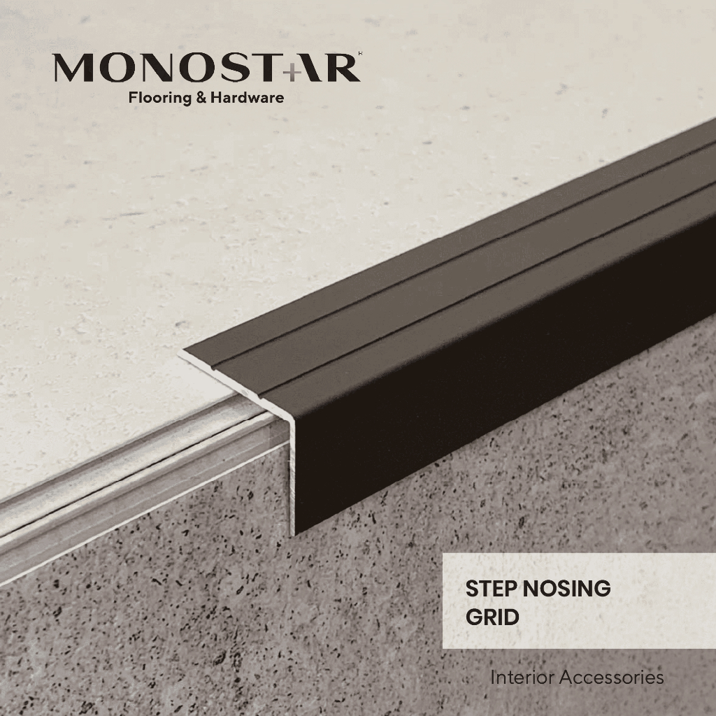 STEP NOSING GRID – AKSESORIS TANGGA VARIASI MATT LANTAI SPC