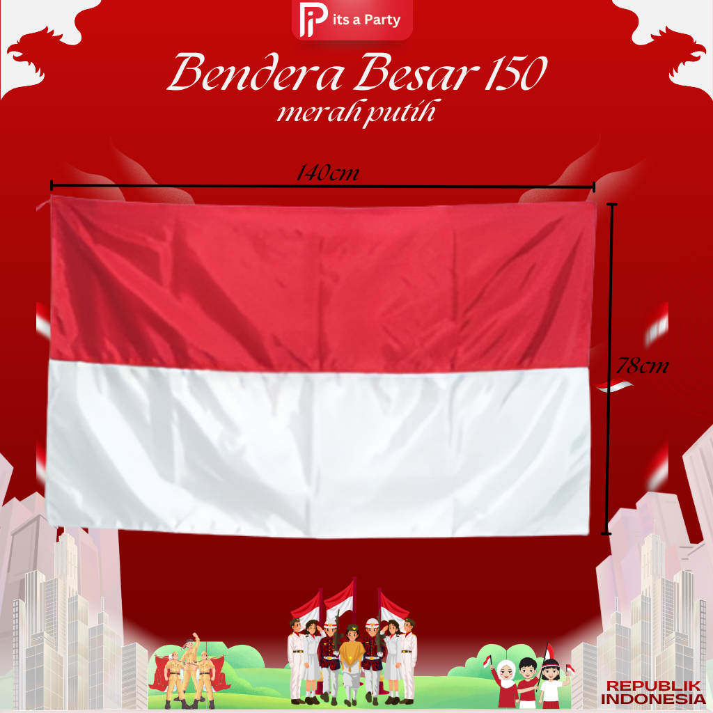 GROSIR 10pcs & 20pcs Bendera Merah Putih BESAR uk 150x100cm | Bendera Indonesia Merah Putih Ukuran 1