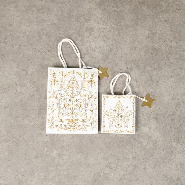 Tas PAPER BAG CD GOLD WHITE 100% ORIGINAL