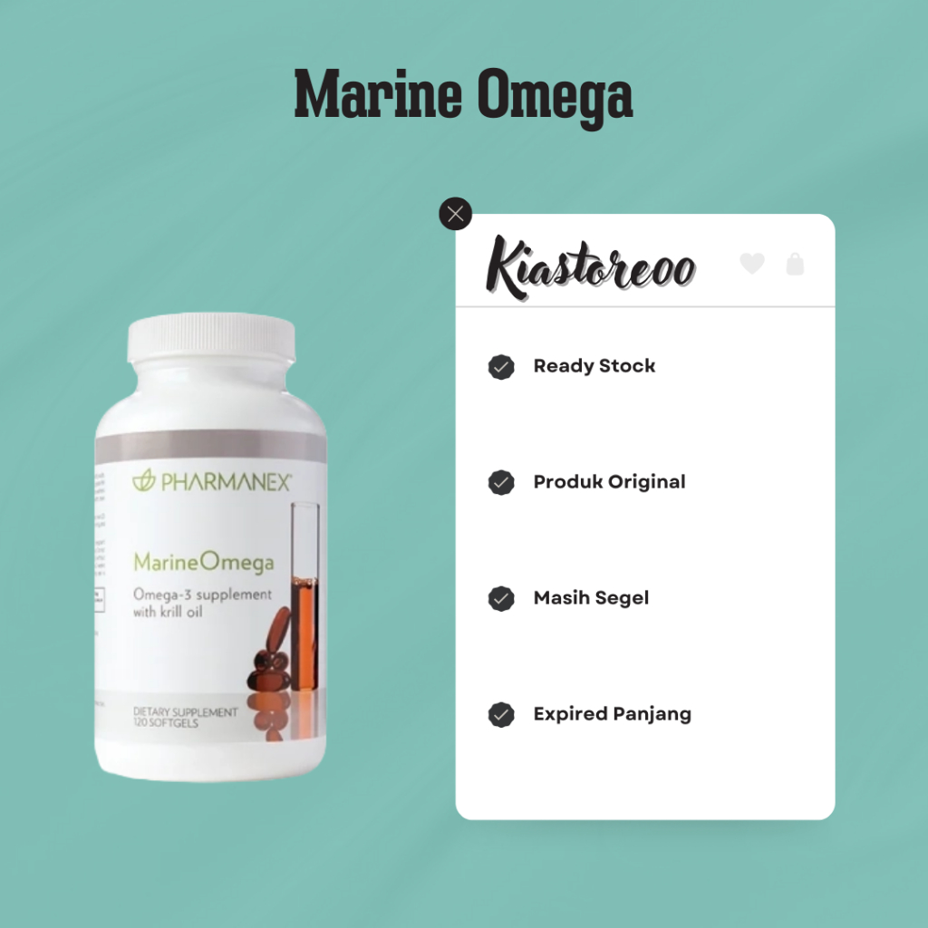 Suplemen Kesehatan Marine Omega 120 Softgel Asli 100% Original
