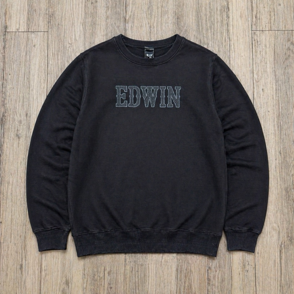 Edwin Crewneck Black Washed Original