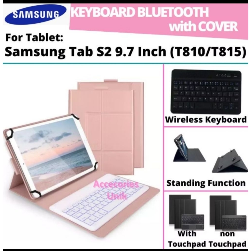 Book Cover Keyboard Samsung Galaxy Tab S2 9.7 SM T810 T815 T819 T815Y T819Y Second