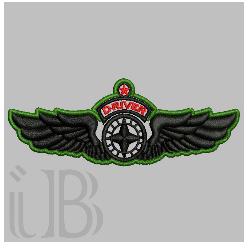 156 BREVET WING DRIVER NEW BARU PDL TNI AD PERKERAS MIKA BORDIR EMBROIDERY GIB