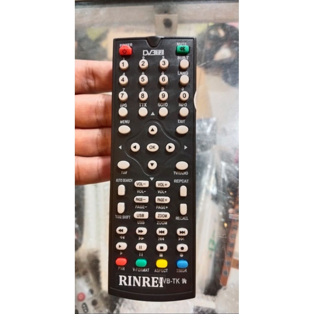 REMOTE REMOTE SET TOP BOX DVB-T2 RINREI DRN511W STB RINREI STB RINREI DRN-511W TV DIGITAL