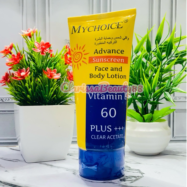 MYCHOICE ADVANCE SUNSCREEN FACE AND BODY LOTION 60++ ORIGINAL THAILAND