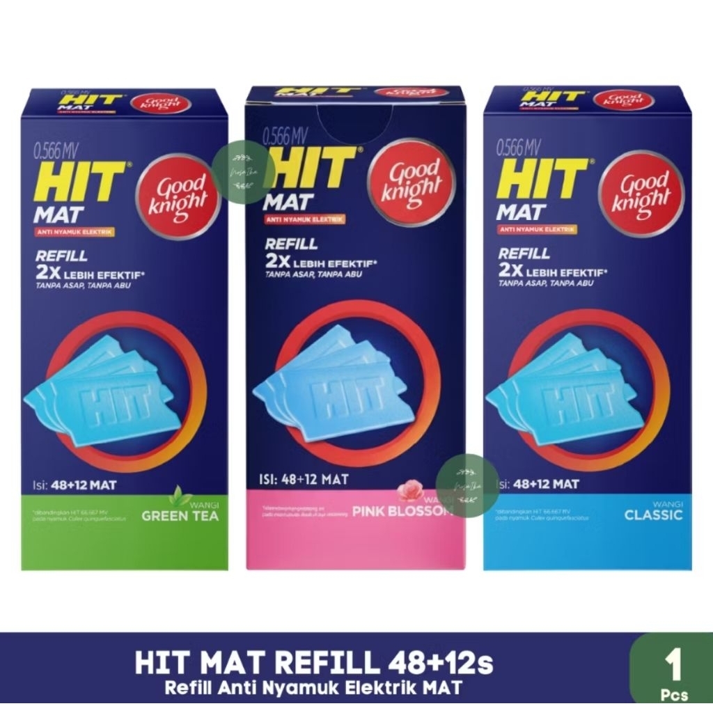 HIT MAT Anti Nyamuk Refill 48+12 ( 60pcs )- isi Ulang Hit