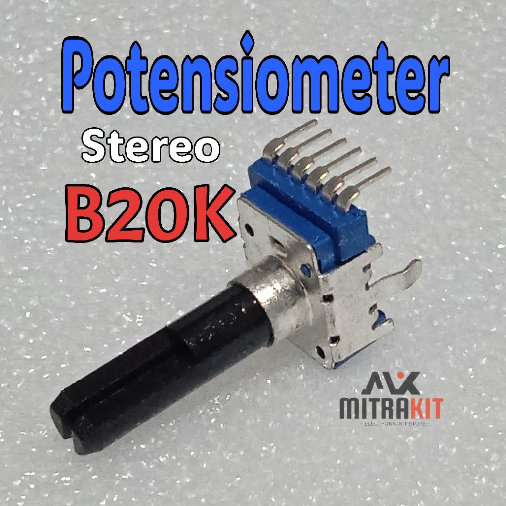Potensio Stereo B20K 6pin mixer audio B203 20K potensiometer