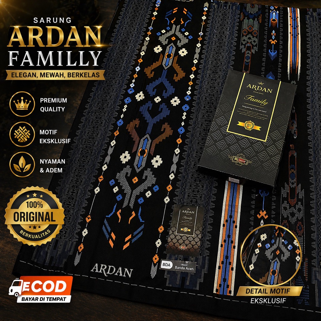 SARUNG ARDAN FAMILLY GOLD DAN SILVER