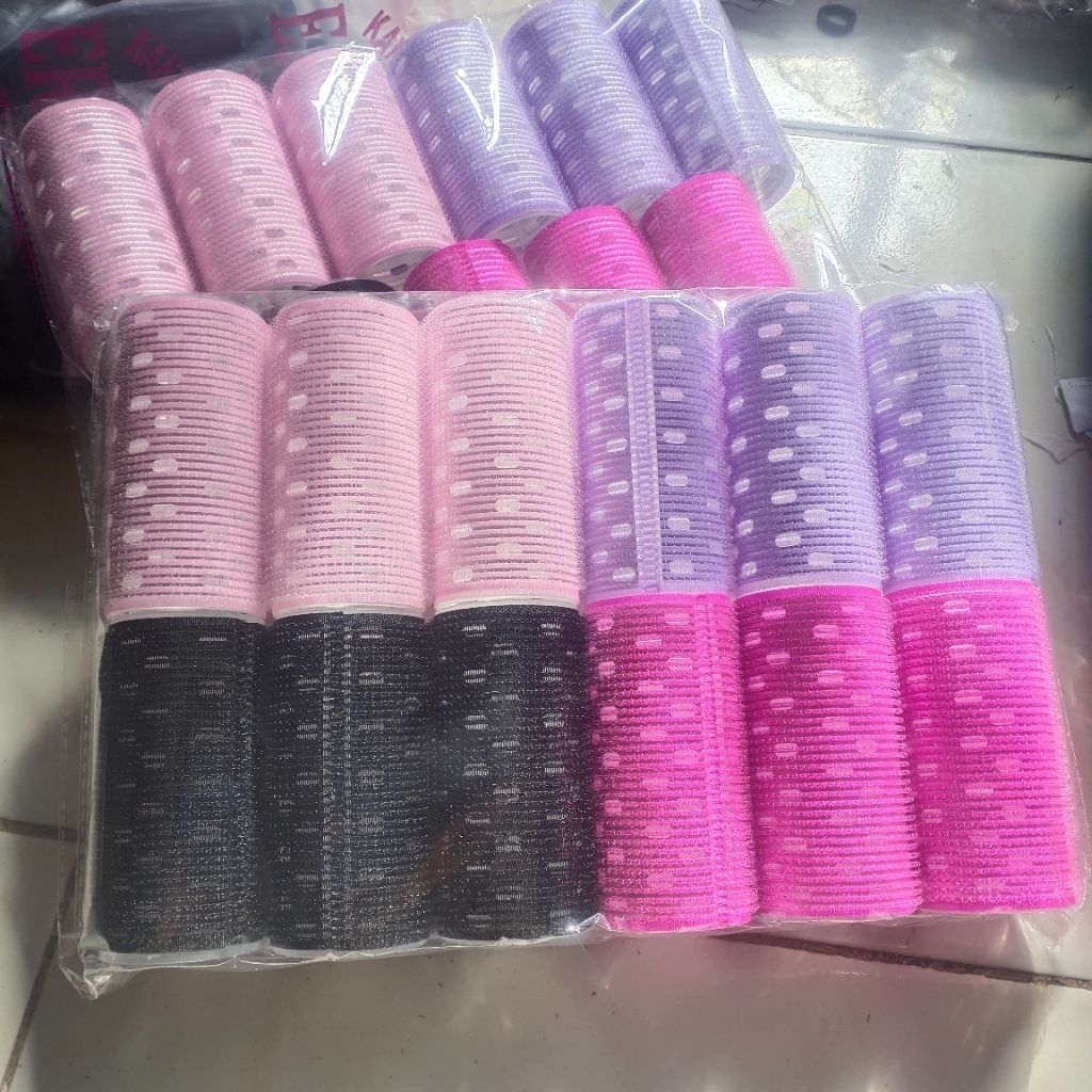 GROSIR ROLLERS RAMBUT BESAR HAIR ROLLER JUMBO ROLL PONI RAMBUT PERLUSIN