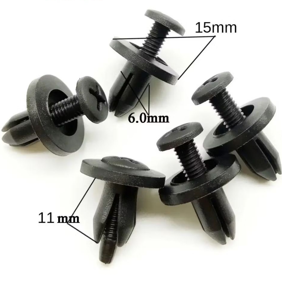5 Pcs Baut Rivet Kendaraan Mobil Motor Universal 6mm