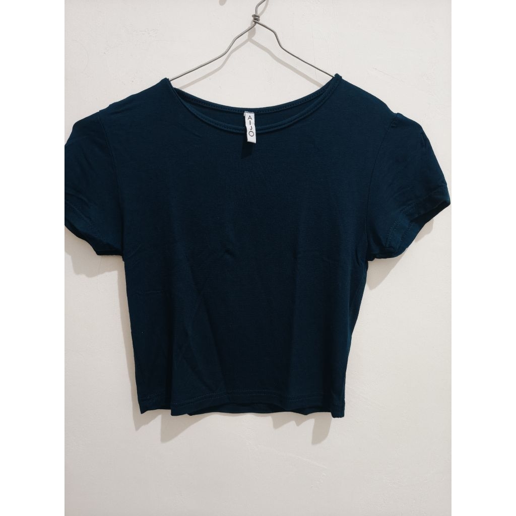 AIJO Crop Top Navy
