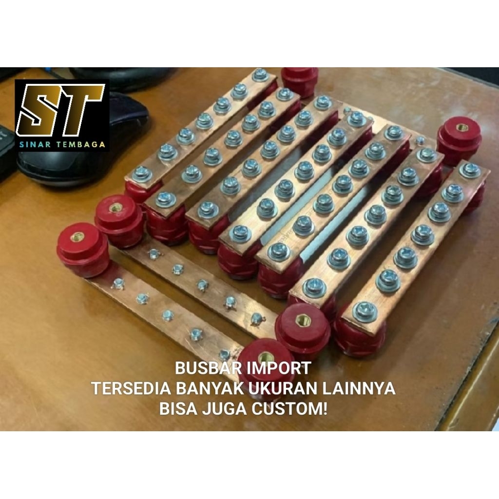 busbar tembaga 3mm x 25mm x 300mm Busbar custom
