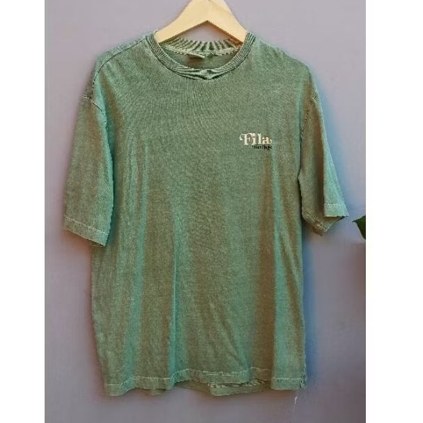 kaos fila heritage hijau size L to XL