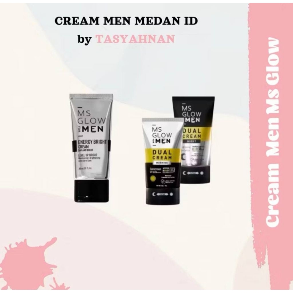 Bright Cream Ms Glow Men (Cream siang dan malam)