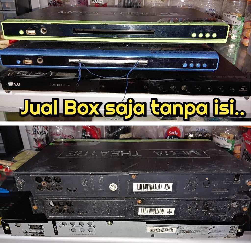 BOX DVD bekas,Kosongan box saja tanpa isi,Buat rakit power klass D,,control,asesories dll