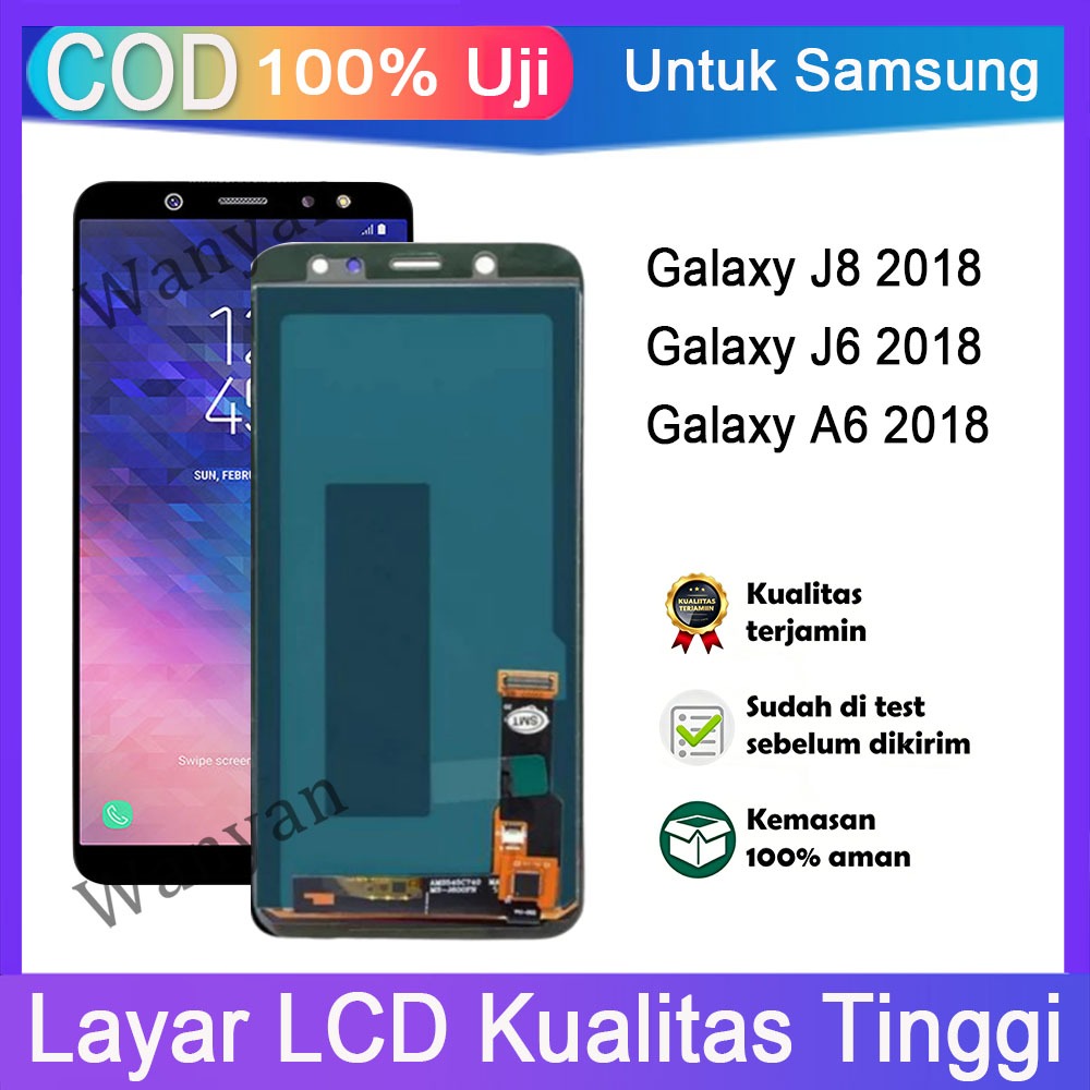 Layar LCD For Samsung Galaxy A6 2018 Galaxy J6 2018 J8 2018 LCD Fullset hp layar Touchscreen untuk G