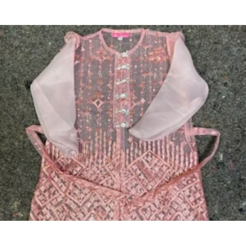 Hananque Khansa Outer Tunik Kondangan Couple Ibu dan Anak Usia 1-13 Tahun Brokat Tulle Kondangan