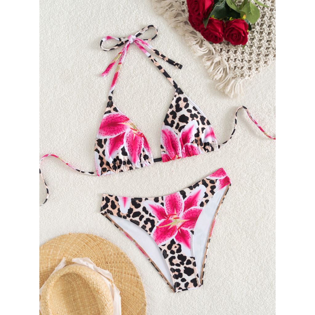YANUN BALI ISLAND Sexy Bikini Two Piece Stripe Floral | Bikini Two Piece | Bikini Floral | Bikini Se