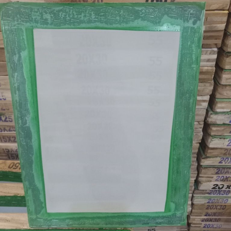 SCREEN SABLON 20x30 T.48, T.55, T.77, T.90, T.120, T150, T165, T180  KAIN MONYL PUTIH