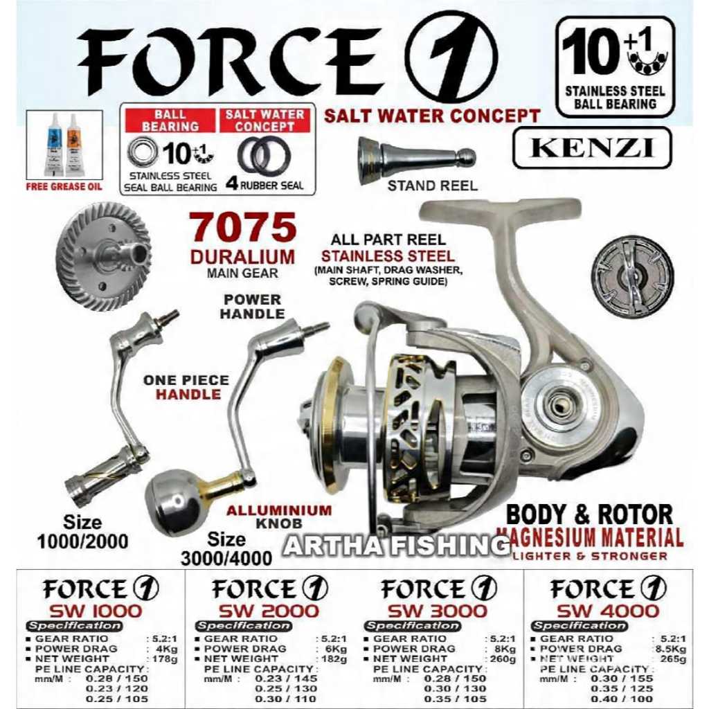 REEL KENZI FORCE ONE 1 SW 1000 | 2000 | 3000 | 4000