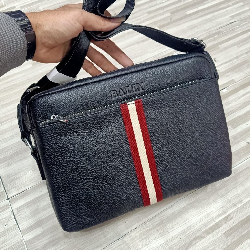 tas selempang kulit bally messenger bag kulit