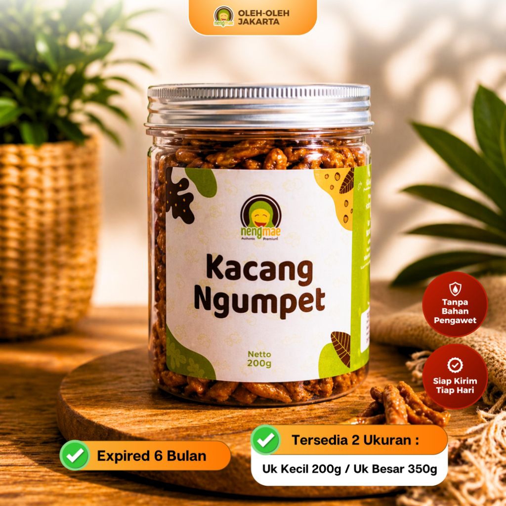 Kacang Ngumpet Toples - Oleh Oleh Khas Jakarta | Neng Mae