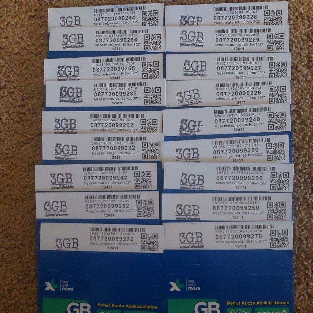 Nomor Cantik XL 3GB MURAH RATUSAN 08x7 200 99 200