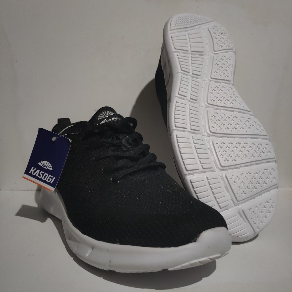 SEPATU KASOGI WARNA HITAM PUTIH SIZE 38-44 BISA COD SEPATU KASOGI PRIA WANITA