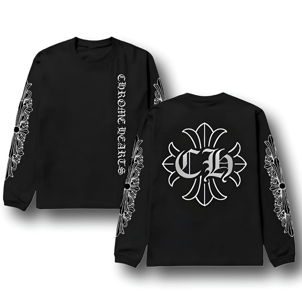 Kaos Panjang Crome Hearts Banyak Pareasinnya /Long sleeve Crome Hearts Unisex
