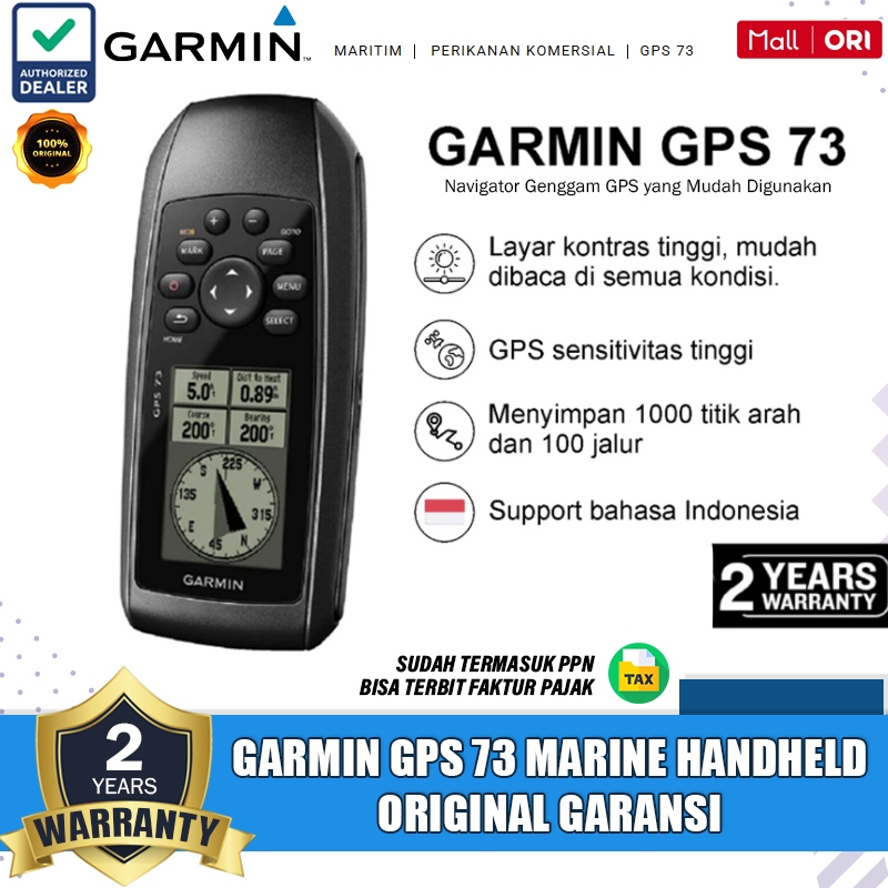 GARMIN Gps 73 GPS73 Handheld Waypoint Bahasa Indonesia Garmin Gps 73 Indonesia Garansi Resmi
