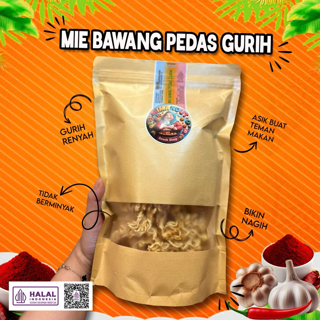 Mie kering  bawang pedas gurih MIMANDUT