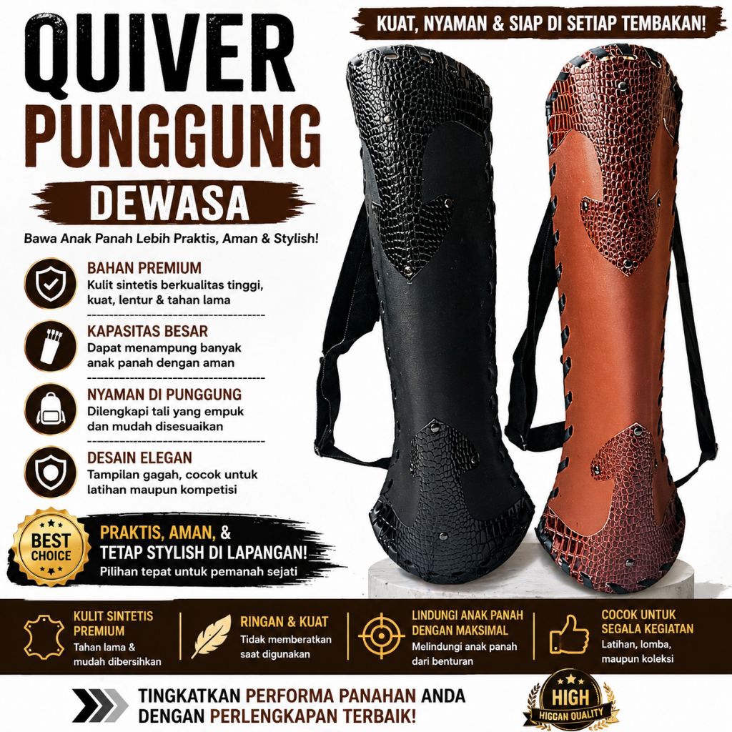 Quiver Punggung Dewasa Kulit sintetis