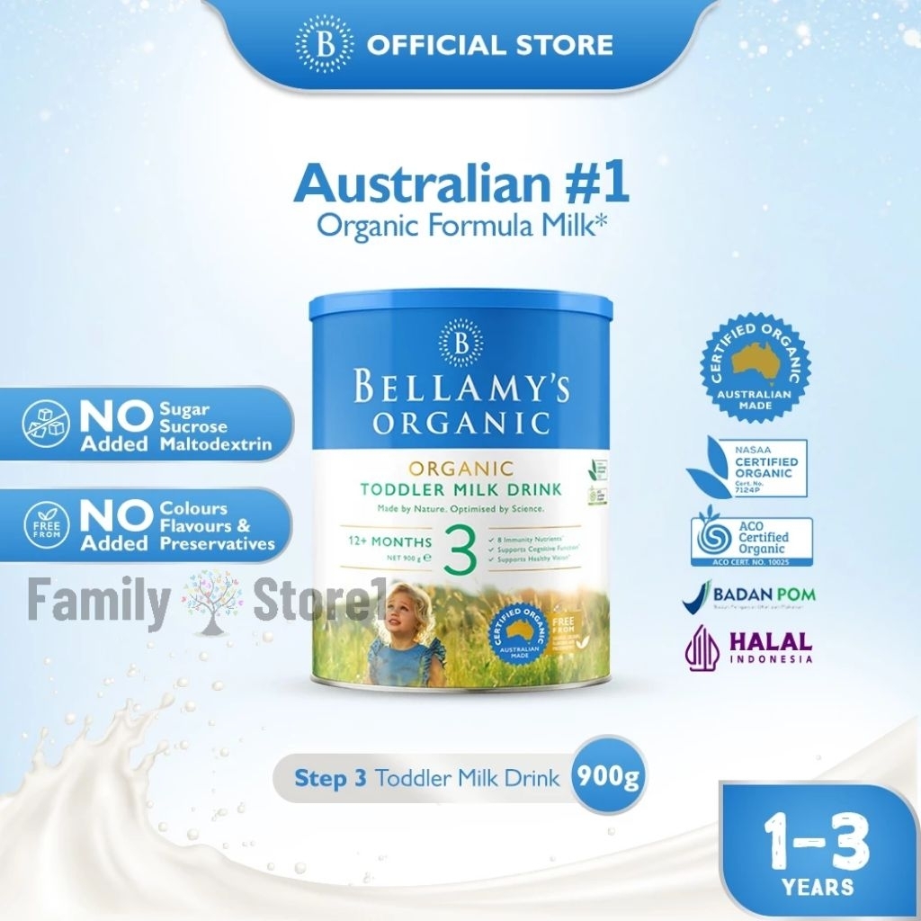 BELLAMYS ORGANIC Step 3 / 4 - Susu Formula Organik 900 gr