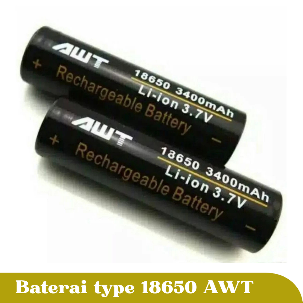 Batteray Type 18650 Awt 3400Mah Black