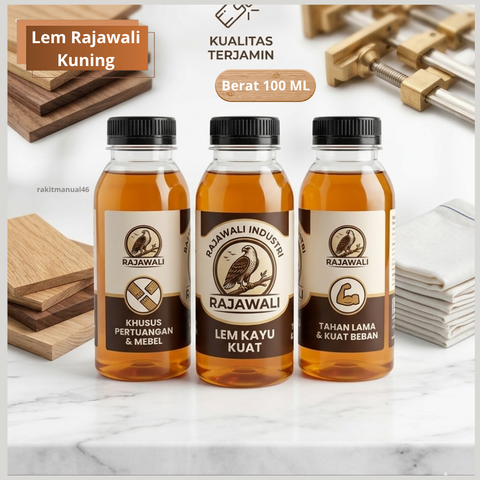 Lem Botolan Kuning 100 ml / Lem Kuning Super/ Lem Kuning Serbaguna Rajawali
