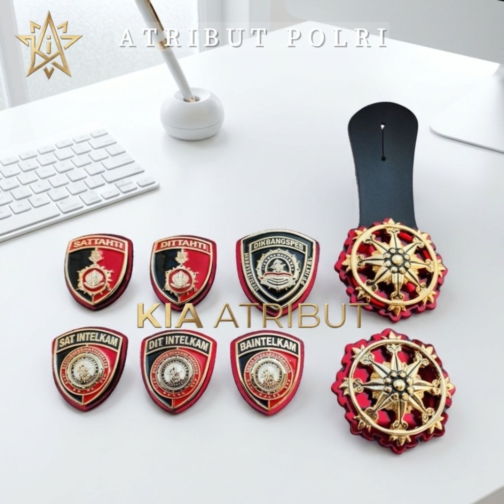 BROS PIN INTEL POLRI KUNINGAN PREMIUM LUXURY - PIN SAT INTELKAM POLRI - PIN DIT INTELKAM POLRI - PIN