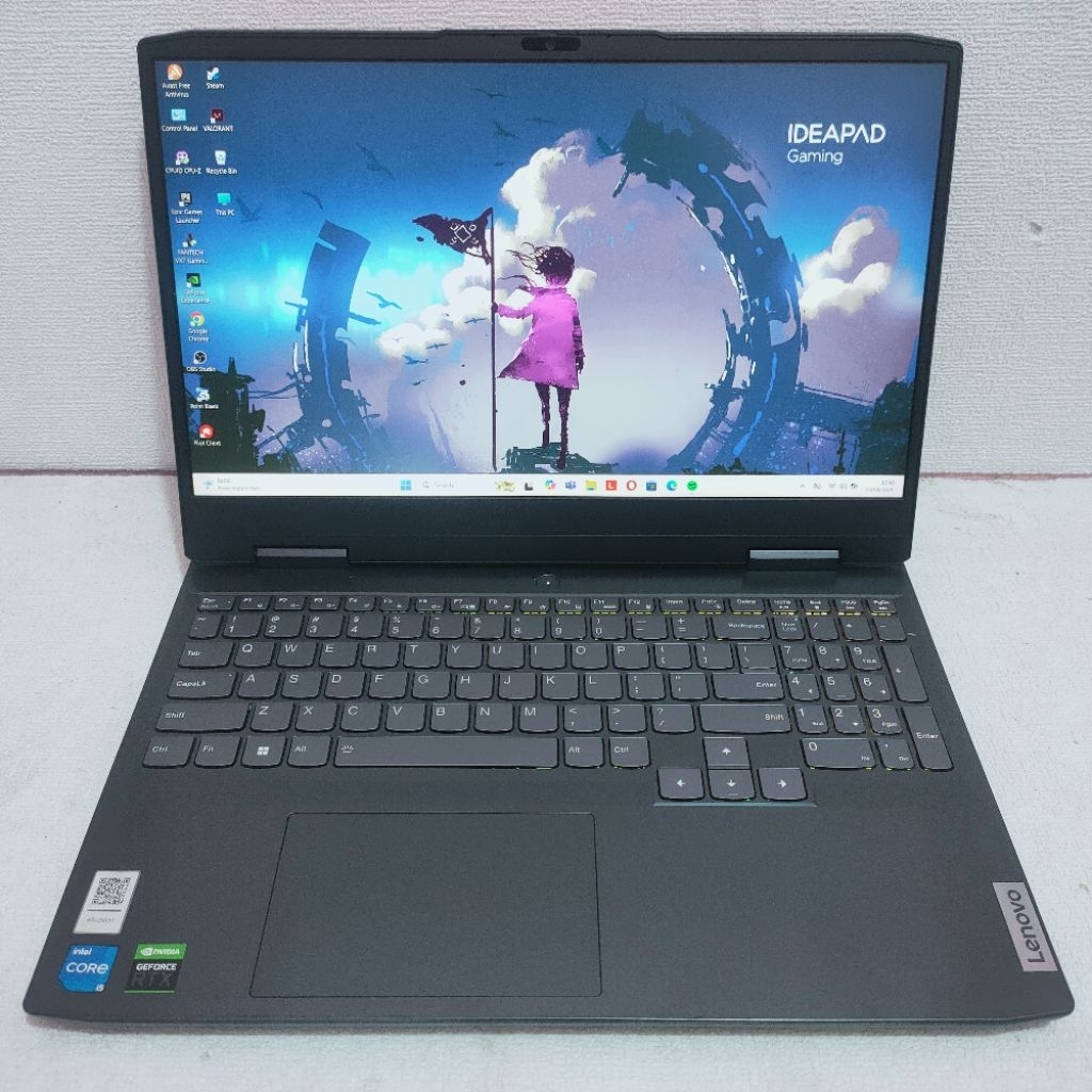 Lenovo ideapad gaming 3 i5 12500H Ram 8 ssd 512 vga rtx 3050 w11