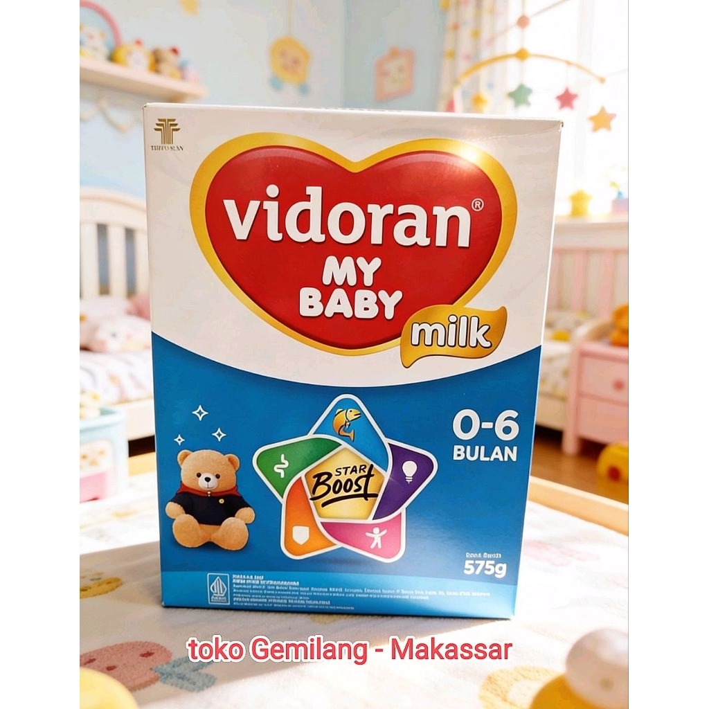 Vidoran My Baby 0-6 bulan 125g / 350g / 575g / 950g, Susu Formula bayi bubuk, nutrisi lengkap dan te