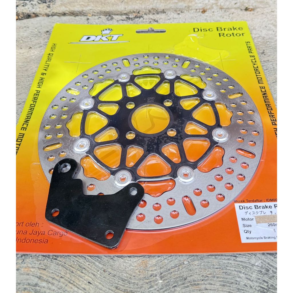 DISC CAKRAM DEPAN 260MM PLUS BREKET FOR SUZUKI HAYATE/SMASH TITAN 115/SHOGUN AXELO 125/SHOOTER 115 P