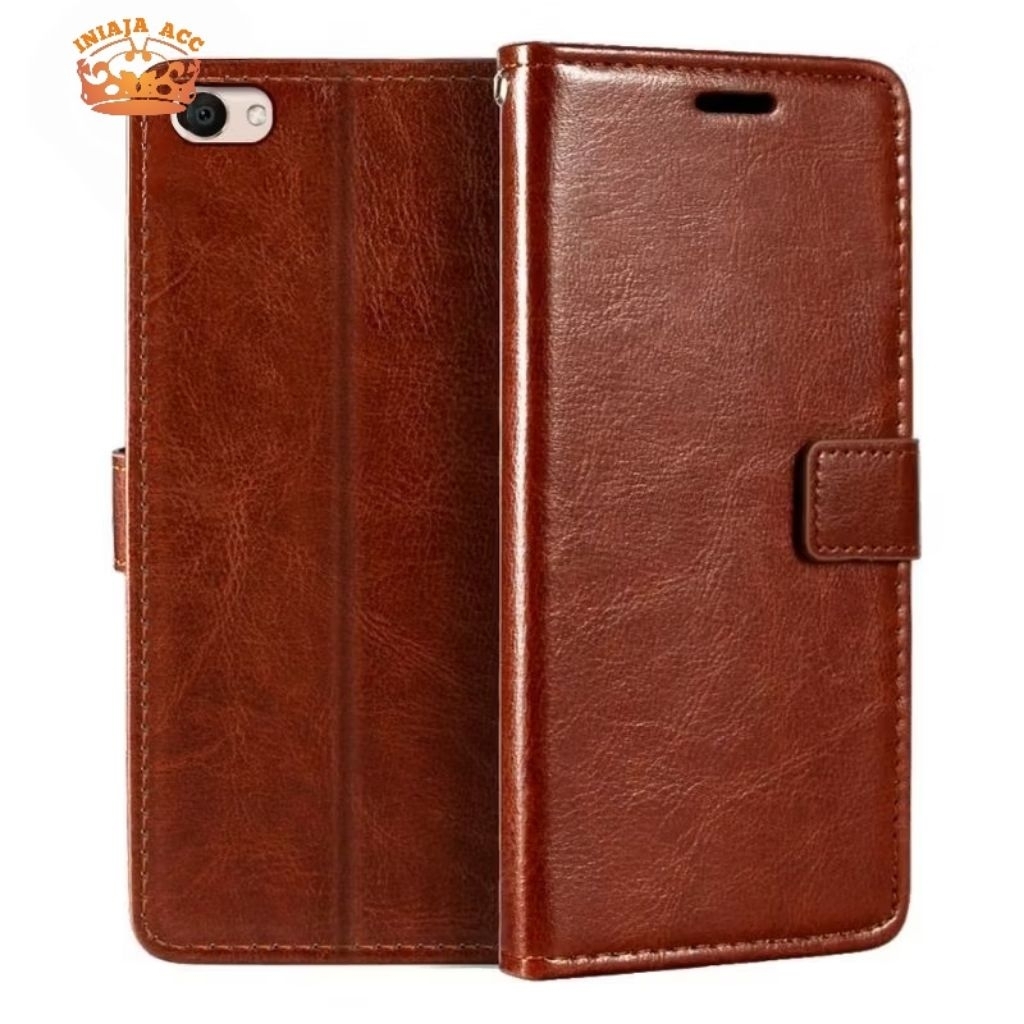 CASE VIVO Y53 (1606) LEATHER CASE SARUNG HP DOMPET KULIT FLIP COVER CASE BUKA TUTUP KESING DOMPET