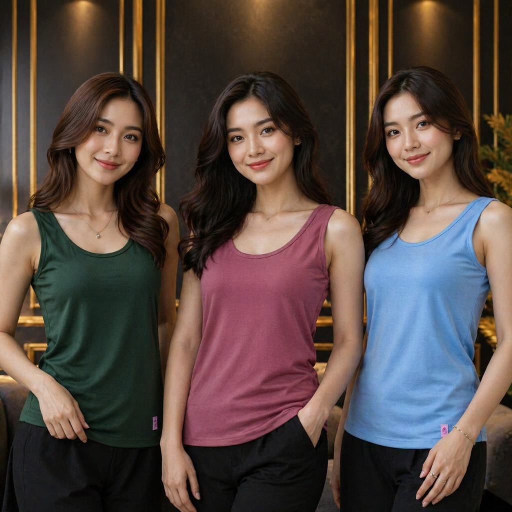 ( 3 Pcs Dan 6 Pcs ) Singlet Golden Nick | Kaos Dalam Wanita | Singlet Wanita | Kaos Singlet | Tankto