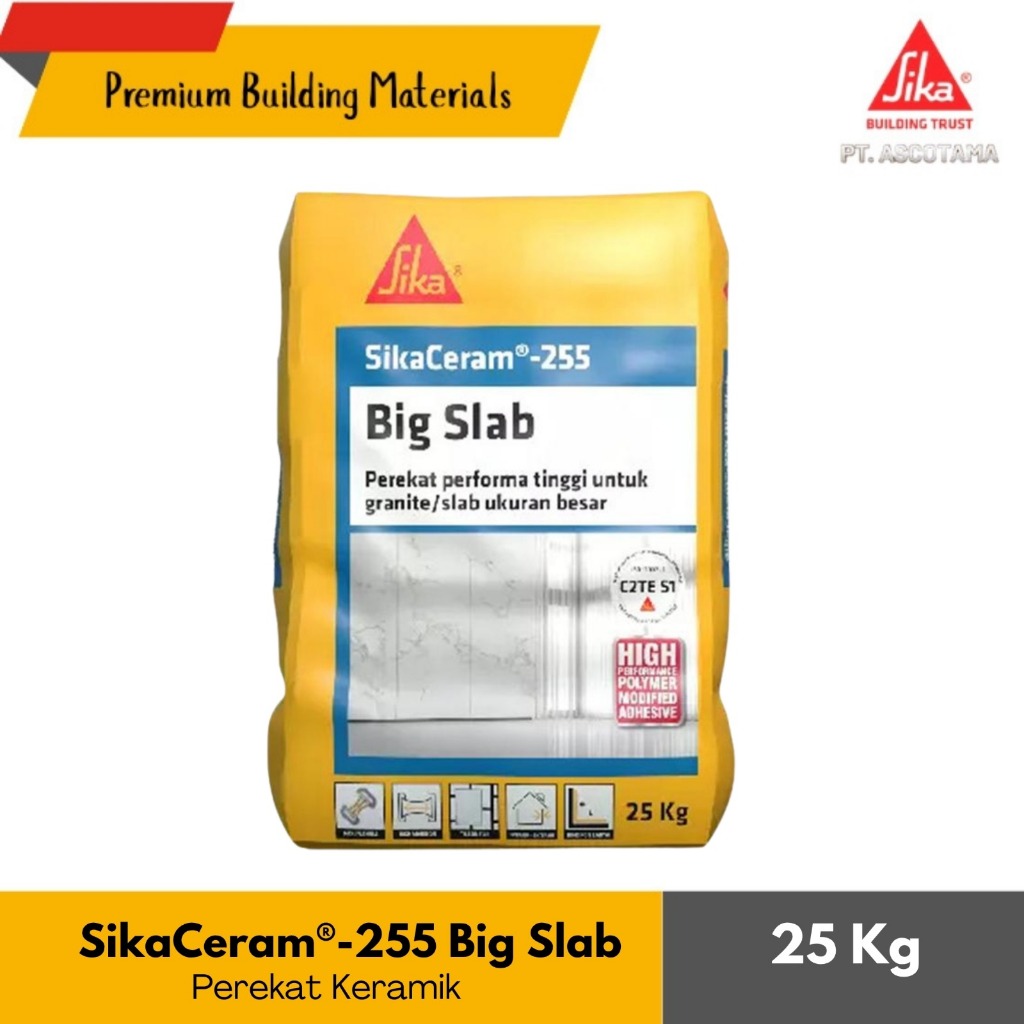 SikaCeram 255 Big Slab Semen Perekat Granit Keramik Ukuran Besar 25 Kg Medan