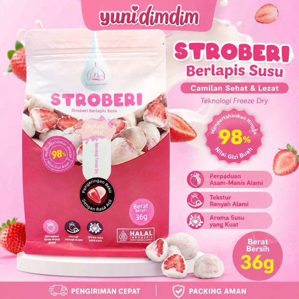 stroberi segar balutan susu creamy