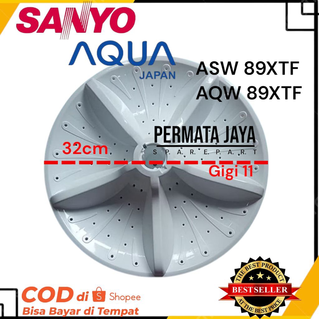 PULSATOR MESIN CUCI SANYO AQUA 1 TABUNG AQW89XT ASW89XTF PULSATOR G1G1 11 DIAMETER 32CM